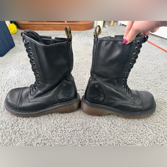 Rare Vtg Y2K Doc Martens MIRANDA Black Leather Boots - Picture 3 of 8